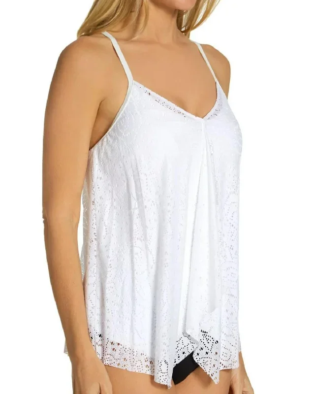 2023 Beach House Crochet Soleil Kerry Mesh Layer Underwire Tankini Top - H65893