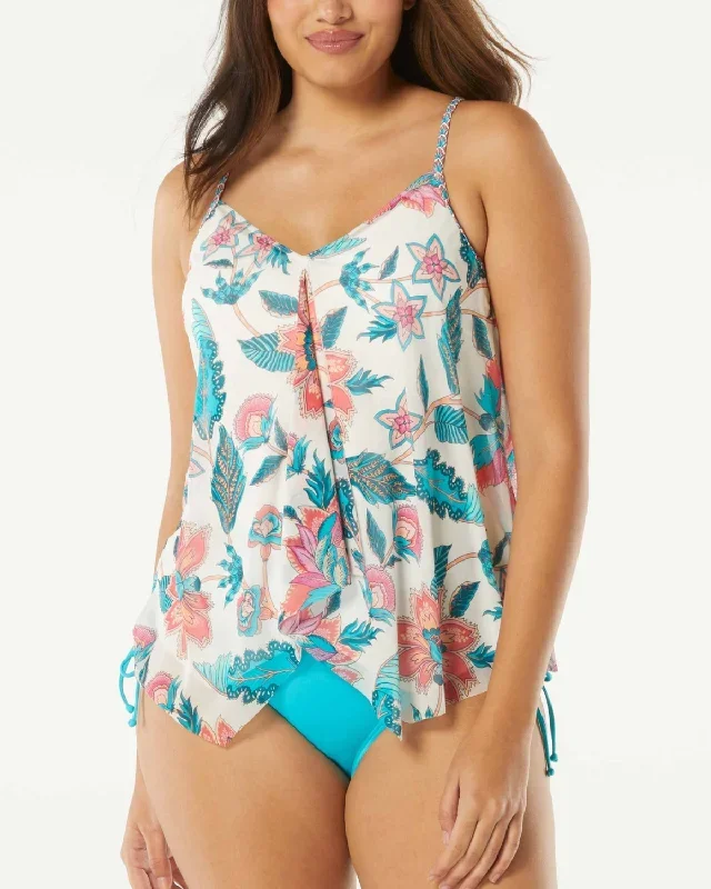 2023 Beach House Vineyard Botanical Kerry Mesh Layer Underwire Tankini Top (More colors available) - H95893