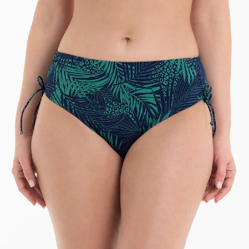 Anita Swimwear Green Shades Teal Adjustable Mid Rise Bikini Bottom 8829-0