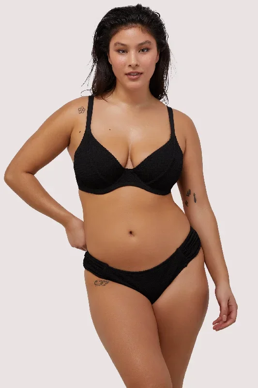 black-textured-ruched-sides-bikini-bottom