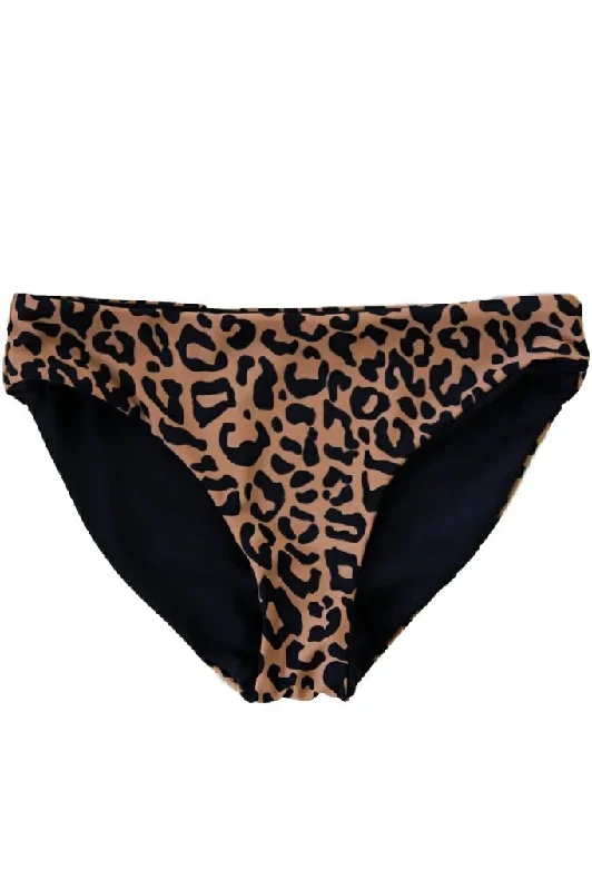 Breeze Reversible Bottoms |  Black & Leopard Print