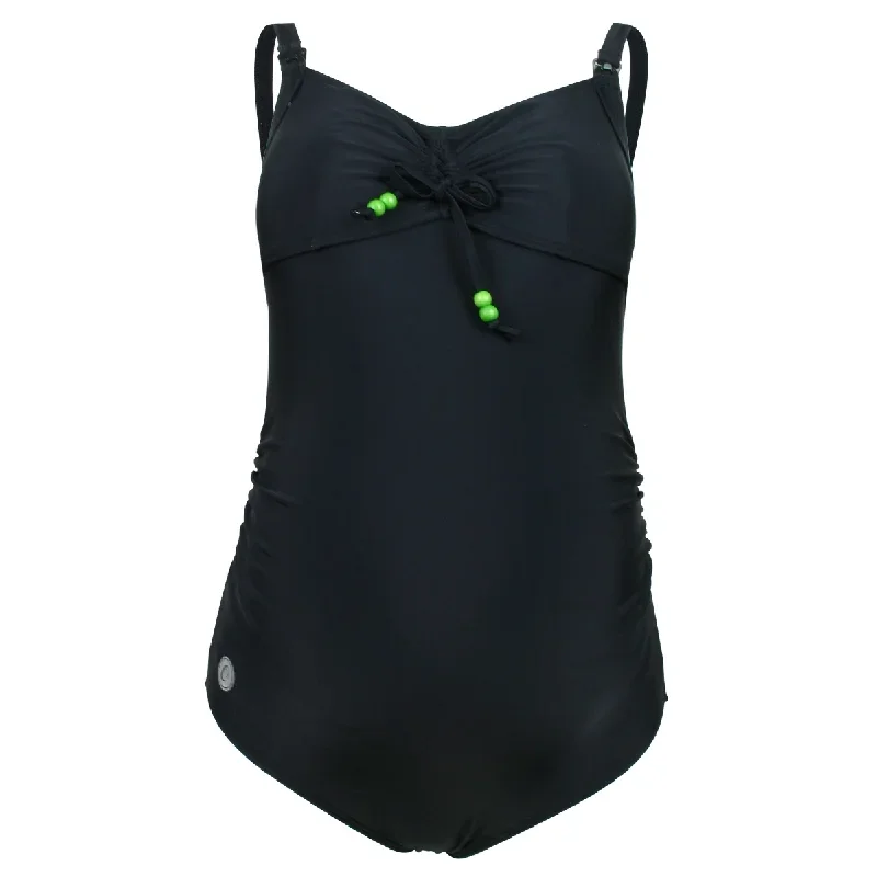 Squash Black One Piece Nursing Maternity Swimsuit - Cake