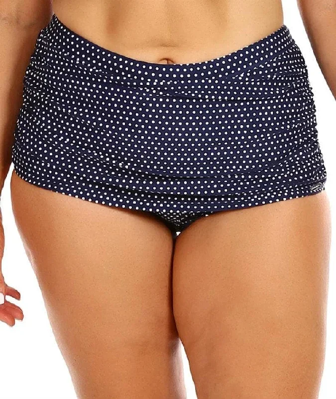 capriosca-ruched-skirted-pant-navy-and-white-dots