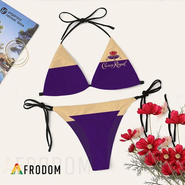 Crown Royal Triangle Bikini Set Swimsuit