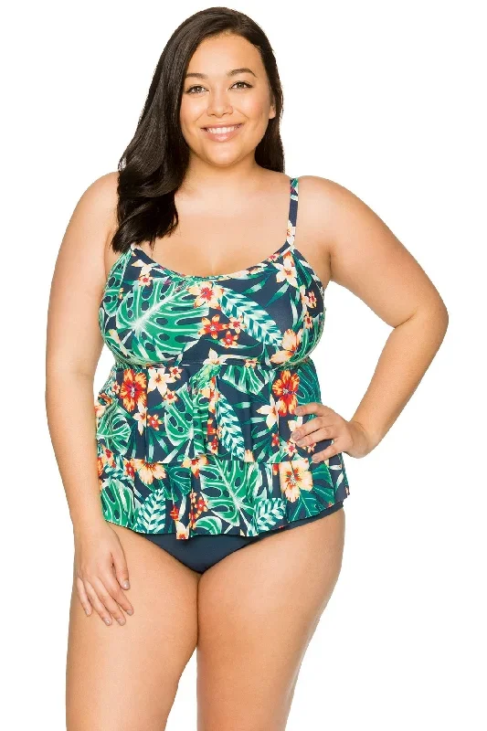 Curve Hibiscus Hideaway Olivia Layered Tankini