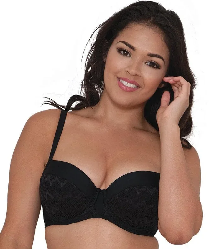 Curvy Kate Hi Voltage Padded Balcony Bikini - Black