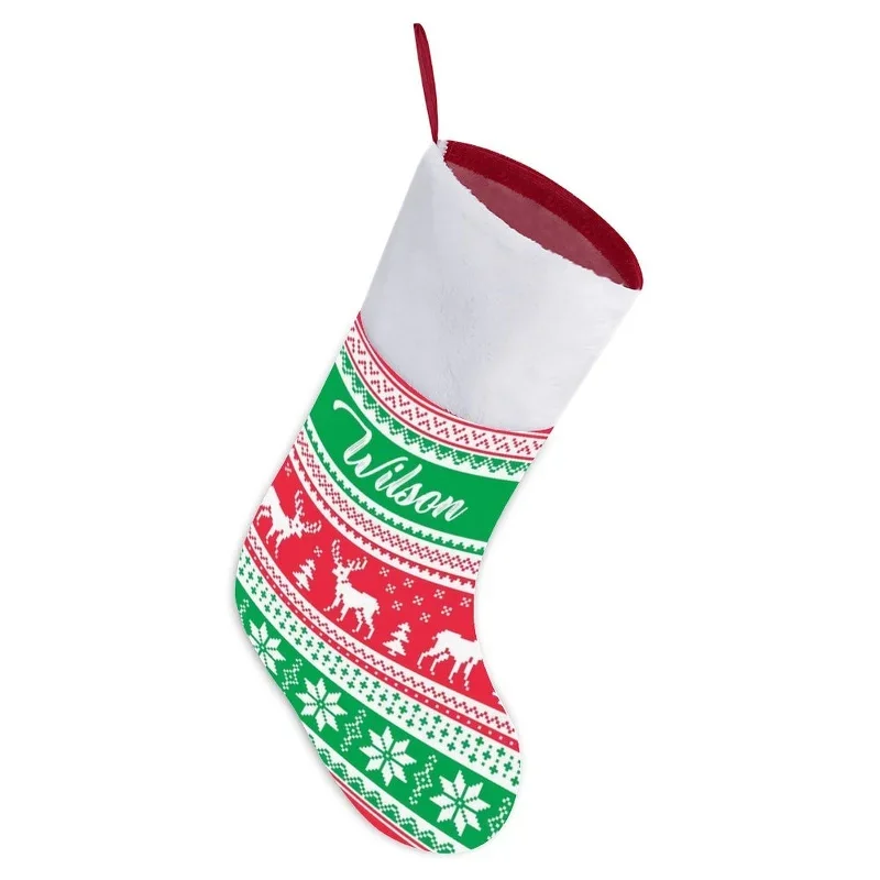 custom-name-red-and-green-elk-christmas-stocking