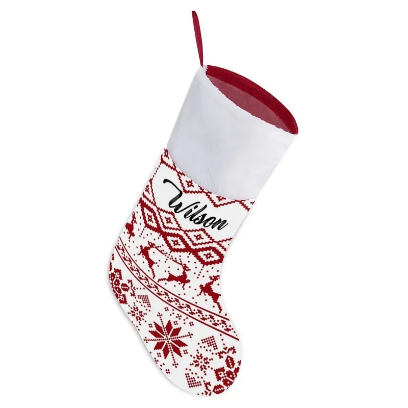 custom-name-snowflake-and-elk-christmas-stocking