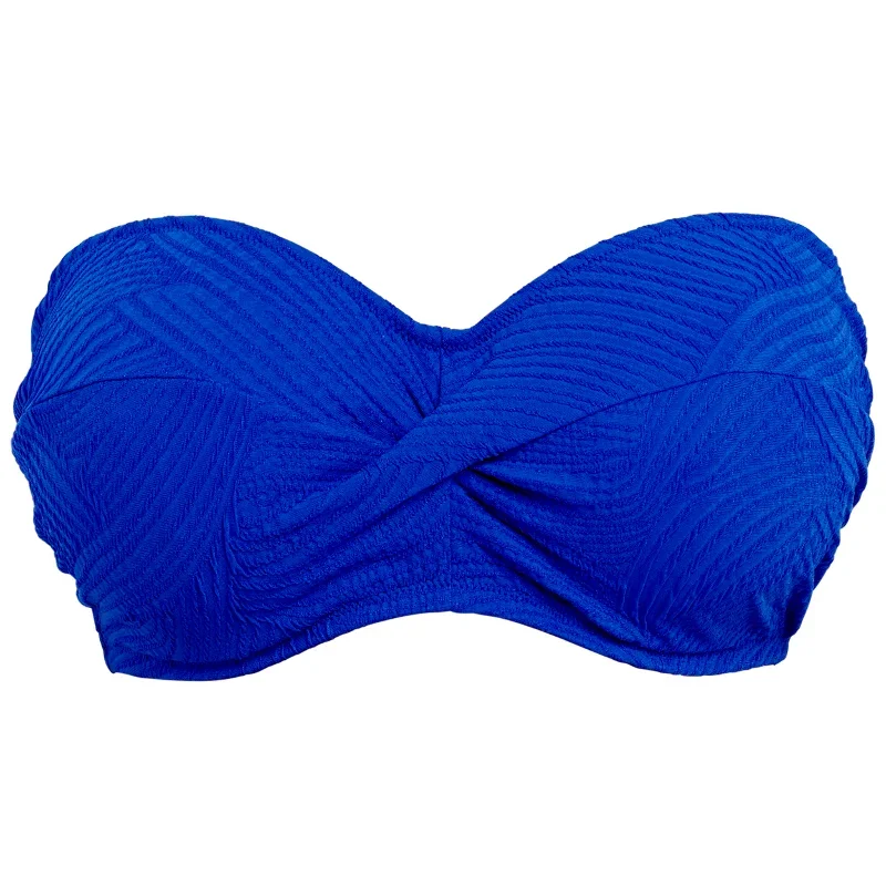 Ottawa Blue Twist Bandeau Multiway Bikini Top - Fantasie Swim