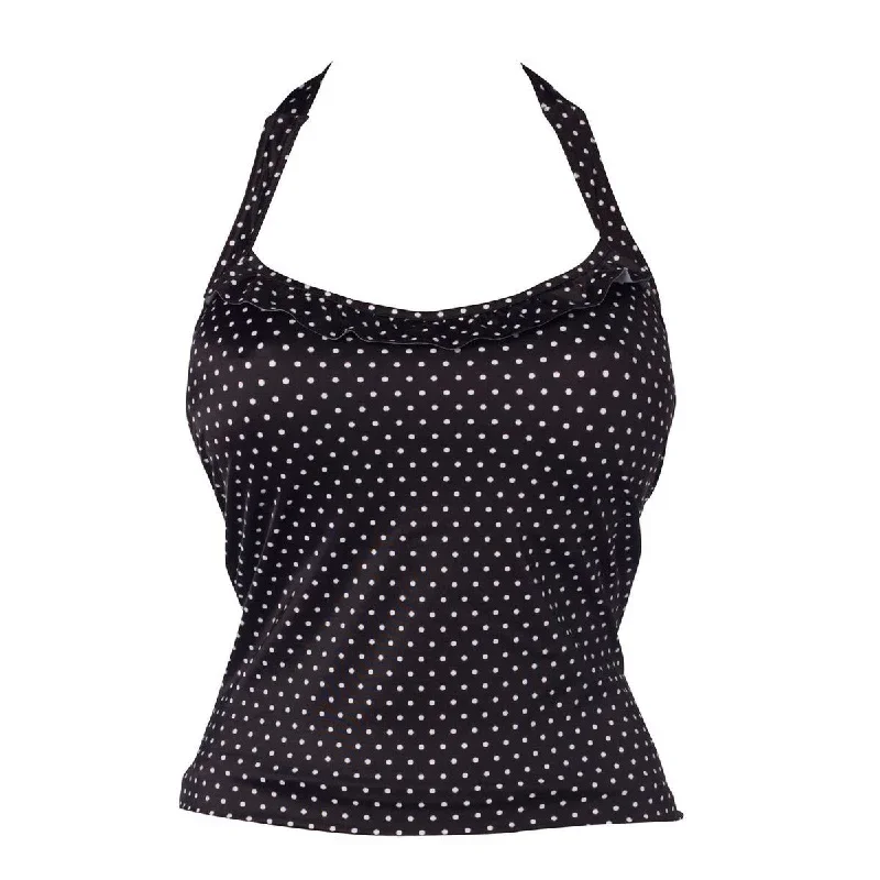 Pier Black Tankini Swim Top - Freya Swim