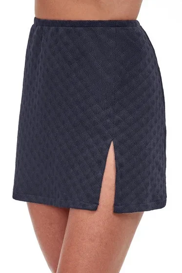 Gottex Essentials Sea Shells Textured Mini Skirt Cover Up with Slit