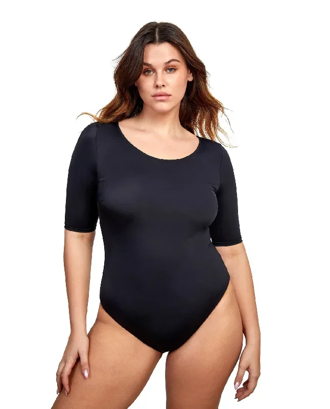 Gottex Modest Round Neck Short Sleeve One Piece Swimsuit