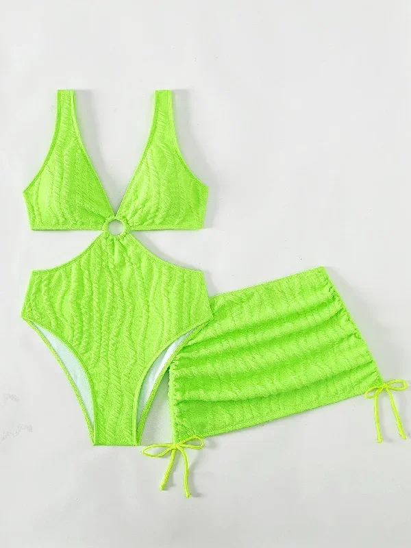 plain-ring-linked-one-piece-swimsuit-with-beach-skirt