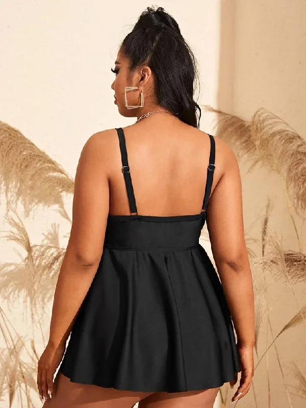 plus-size-flared-skirt-one-piece-swimsuit