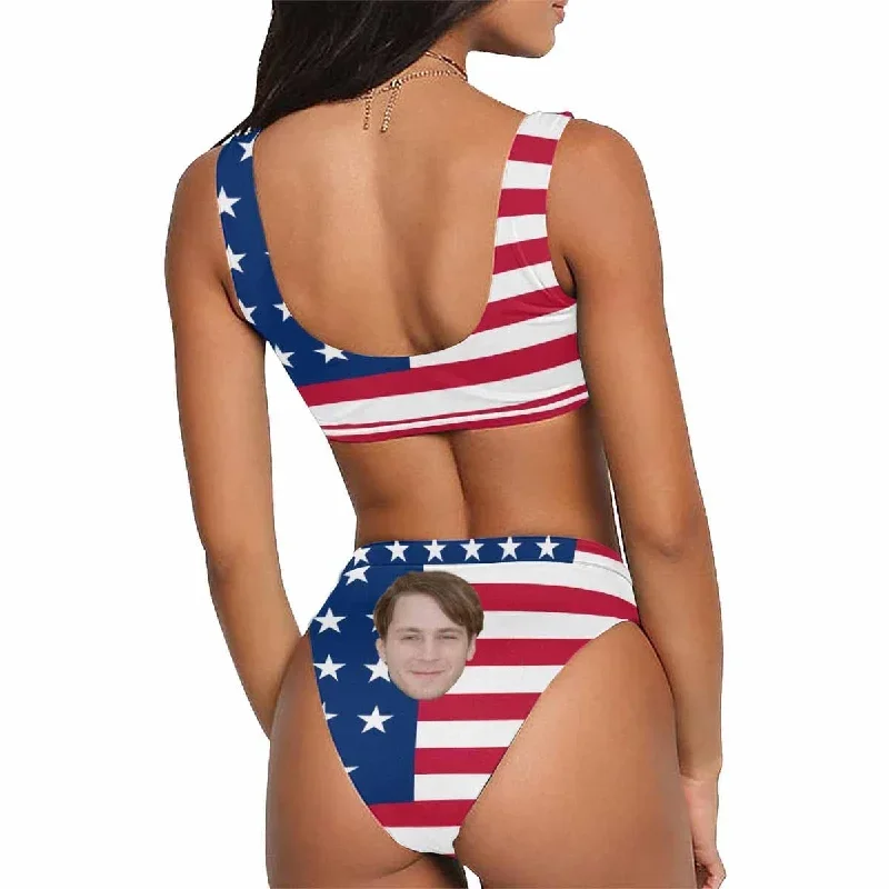 plus-size-sport-bikini-custom-face-american-flag-scoop-neck-sport-top-high-waisted-bikini-plus-size-swimwear-personalized-womens-two-piece-swimsuit-beach-outfits