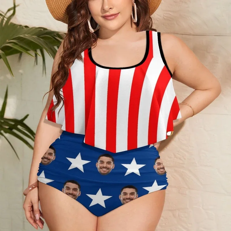 plus-size-swimwear-custom-face-usa-flag-personalized-womens-plus-size-bikini-two-piece-swimsuit-ruffled-top-bathing-suits