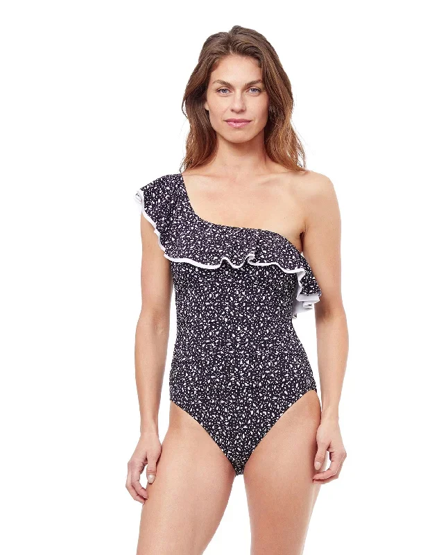 Profile By Gottex Bash Ruffle One Shoulder One Piece Swimsuit