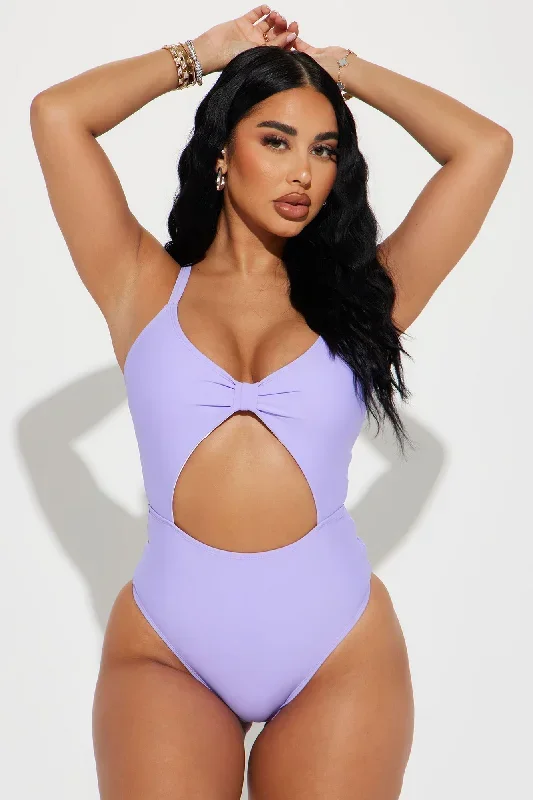 Rachel Cut Out 1 Piece Swimsuit  - Lavender