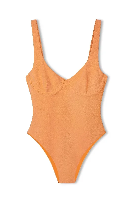 Rockmelon Towelling Balconette One Piece