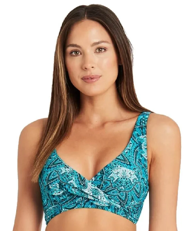 Sea Level Bella Mare Cross Front B-DD Cup Bikini Top - Seafoam