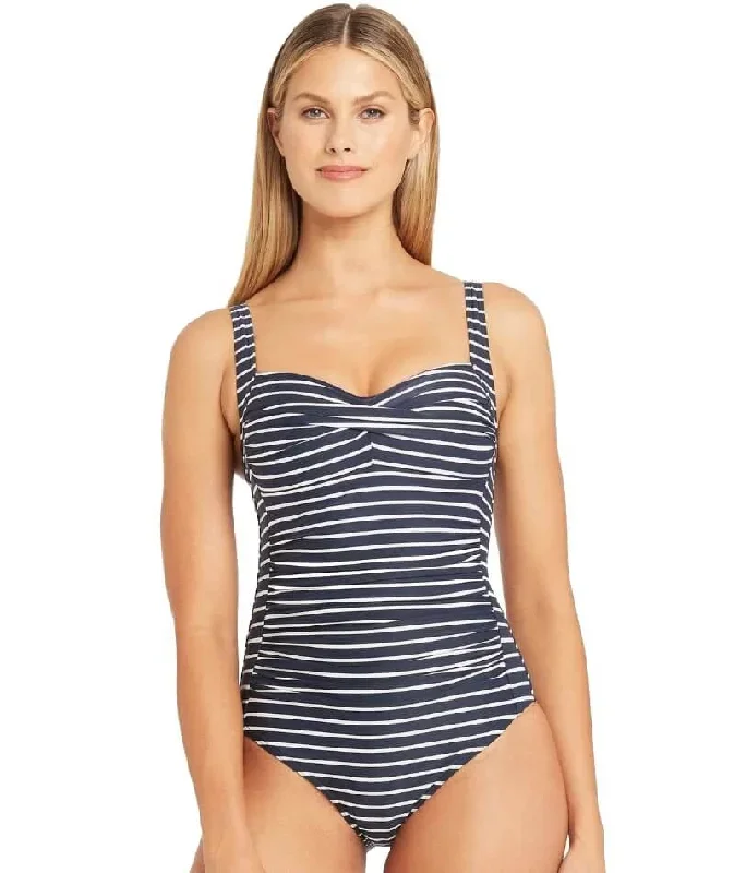 Sea Level Chamarel Twist Front B-DD Cup One Piece Swimsuit - Night Sky