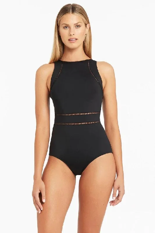 Sea Level SL1484ECO Essentials High Neck Multi Fit One Piece - Black