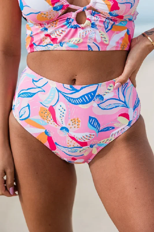 Solo Statement High Waisted Printed Swimsuit Bottom