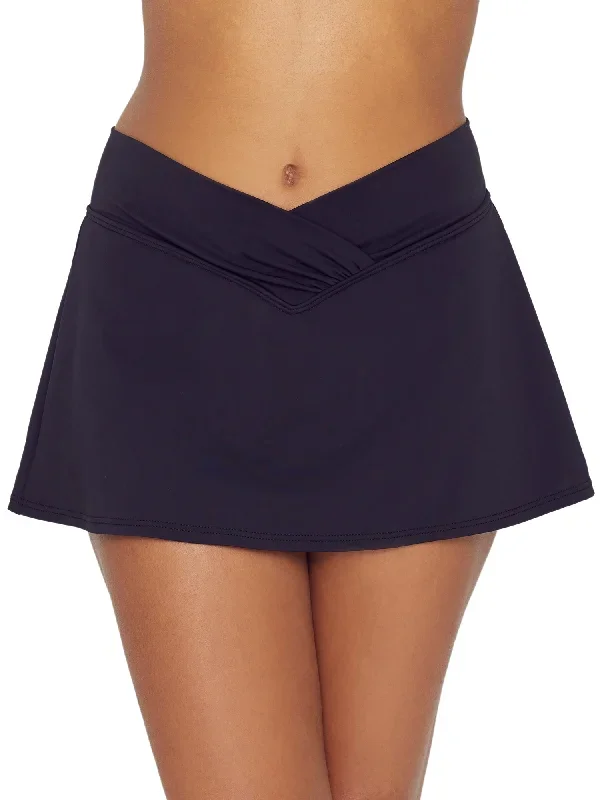 Sunsets Women's Black Summer Lovin' Skirted Bikini Bottom