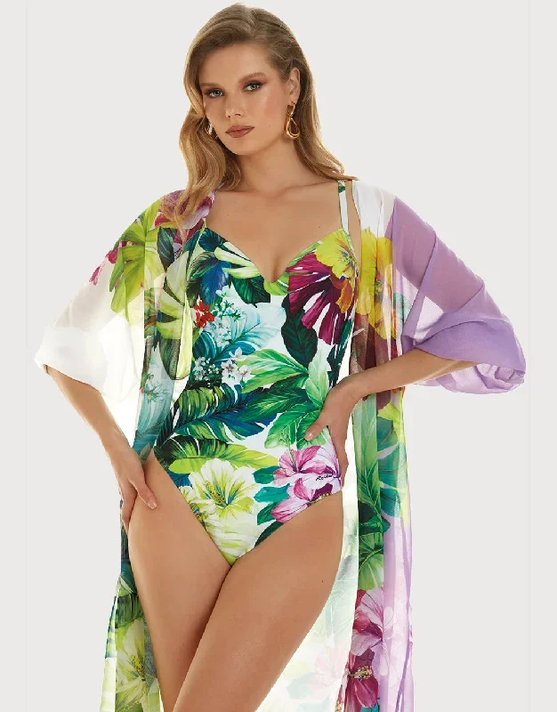 Tropic Midi Beach Shirt - Tropical