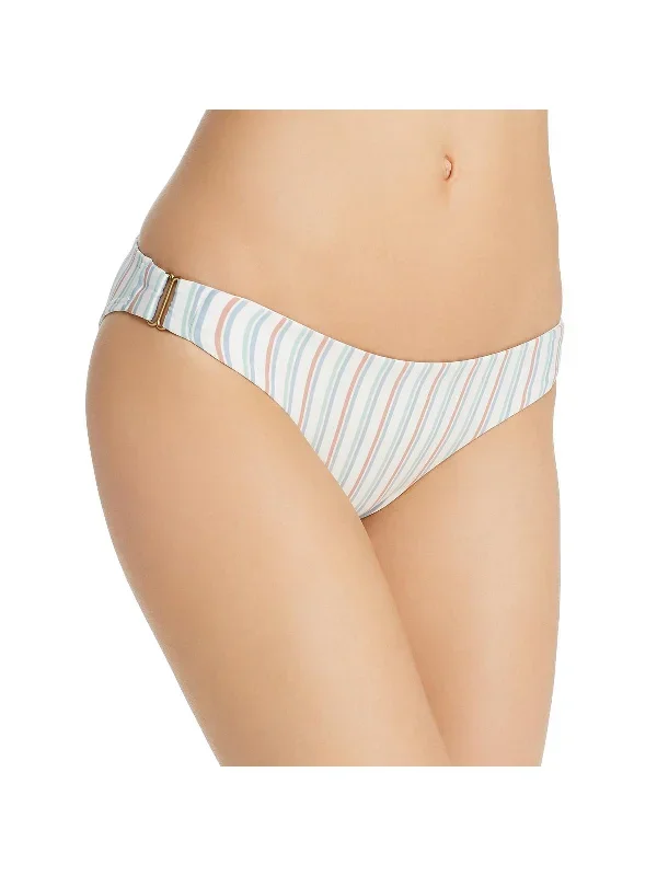 Womens Hipster Striped Bikini Swim Bottom